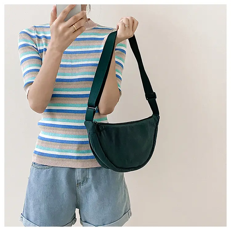Women Green Canvas Crossbody Bag Casual Sports — feature 28
