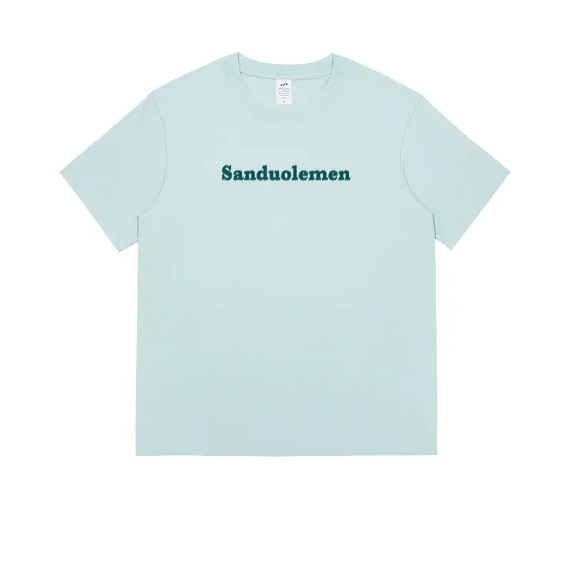Men White Cotton Sandolemen Letter T-Shirt - Image 10