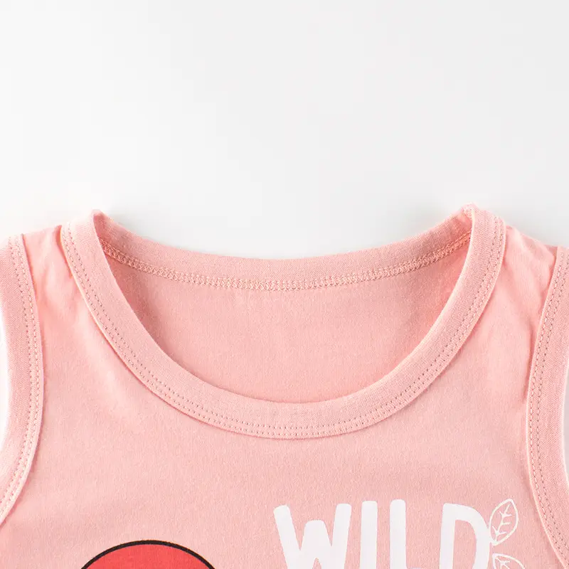 Pink Dinosaur Sleeveless Tank Top for Girls 2024 - Image 2