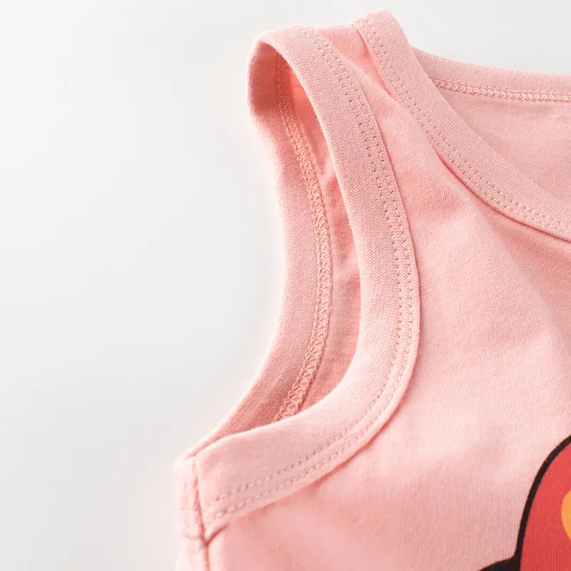 Pink Dinosaur Sleeveless Tank Top for Girls 2024 - Image 4