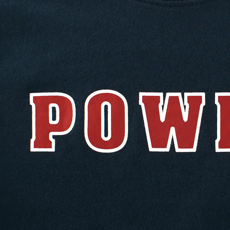 Kids Women Power Graphic T-Shirt Navy Blue - Image 3