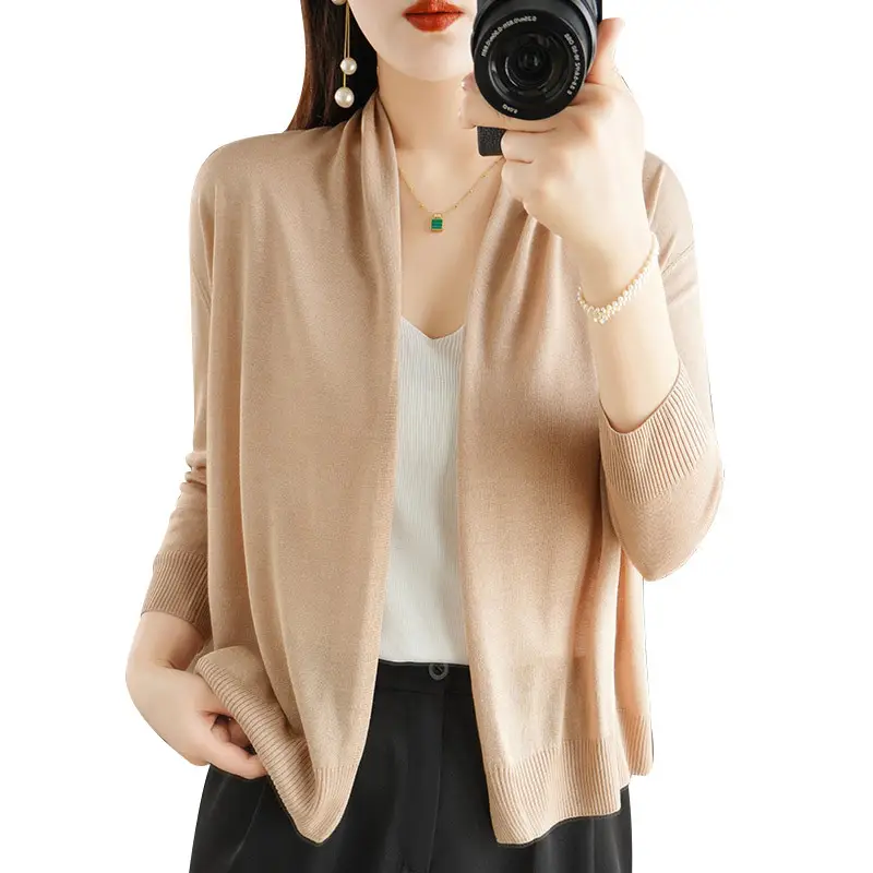 Women's Thin Ice Silk Long Sleeve Cardigan - Image 6