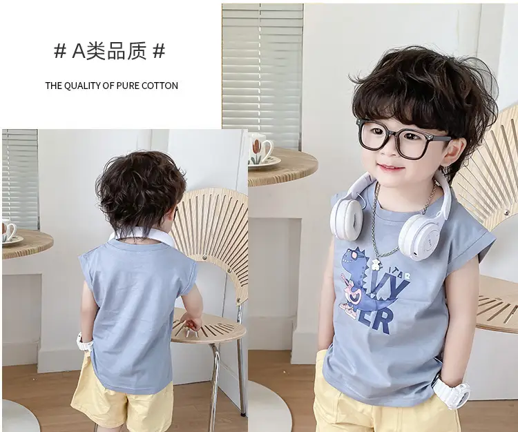 Baby Sleeveless T-Shirt Pink Pure Cotton New Style â feature 28