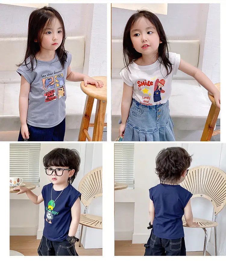 Baby Sleeveless T-Shirt Pink Pure Cotton New Style â feature 29