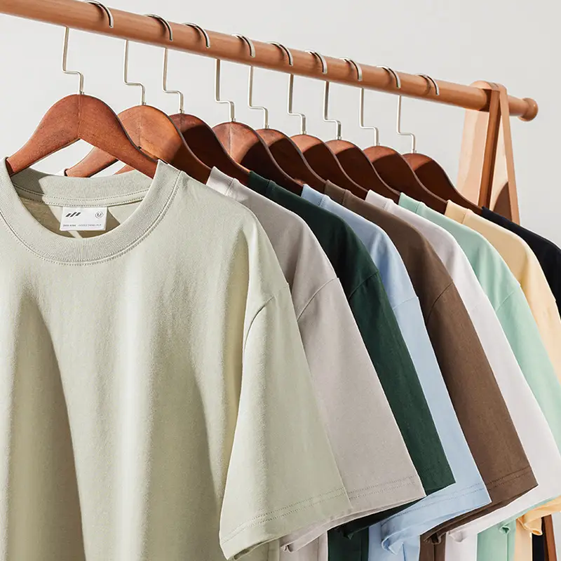 White Cotton Drop Shoulder T-Shirt Blank Solid Round Neck - Image 21