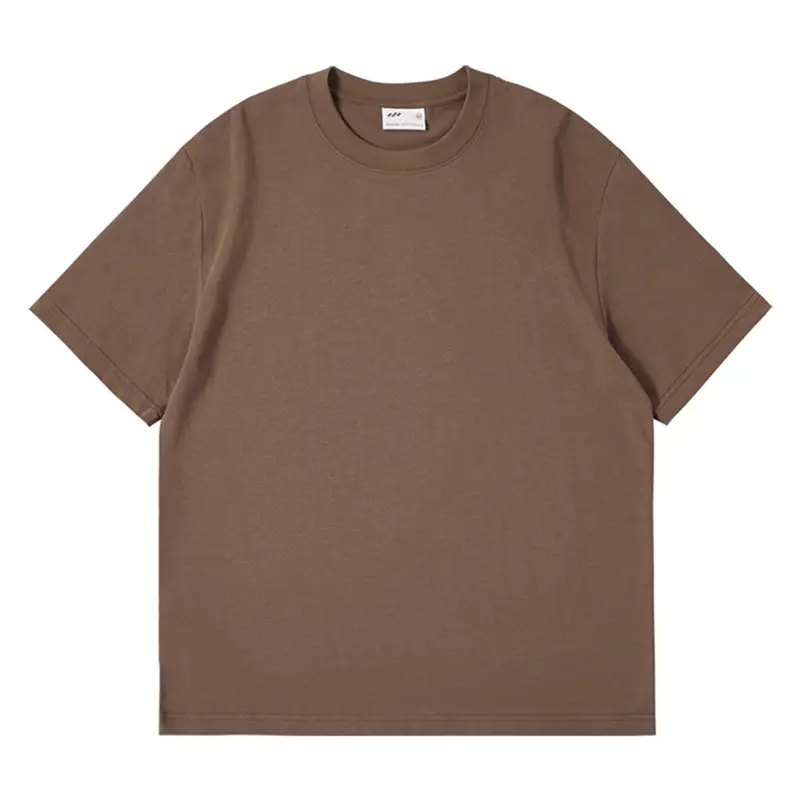 White Cotton Drop Shoulder T-Shirt Blank Solid Round Neck - Image 11