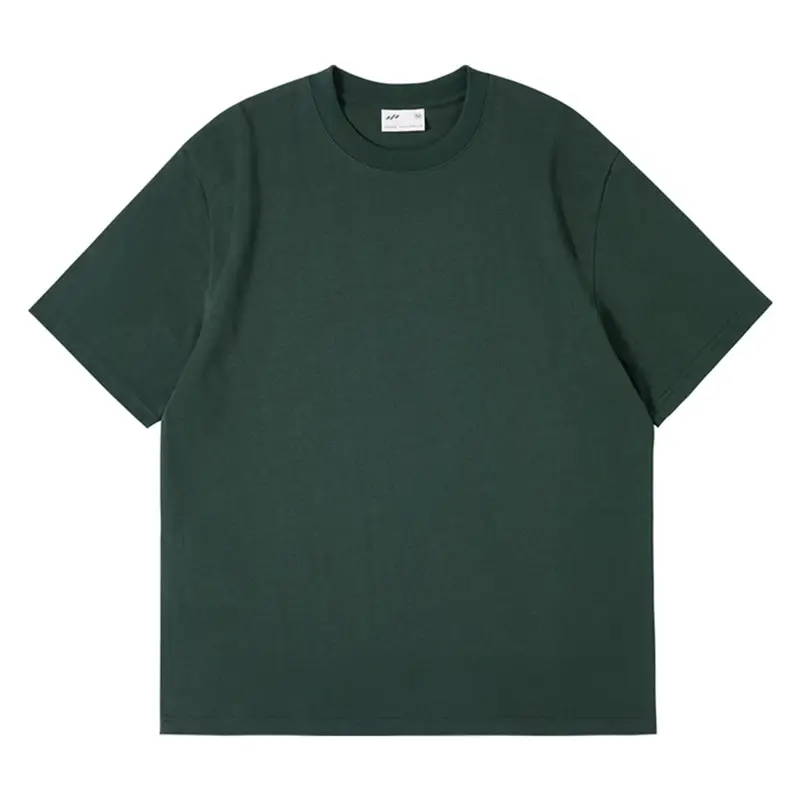 White Cotton Drop Shoulder T-Shirt Blank Solid Round Neck - Image 13