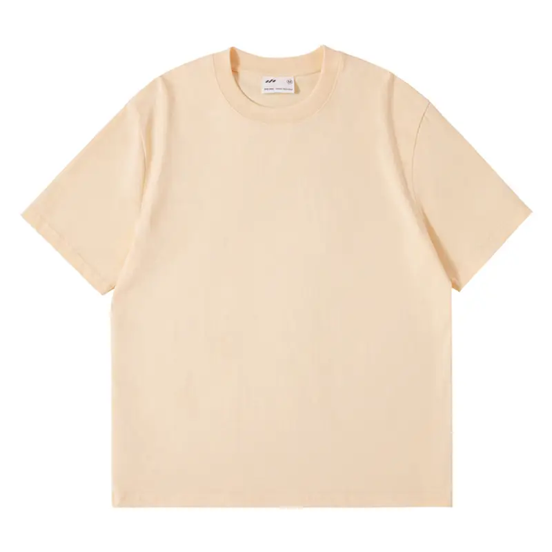 White Cotton Drop Shoulder T-Shirt Blank Solid Round Neck - Image 16