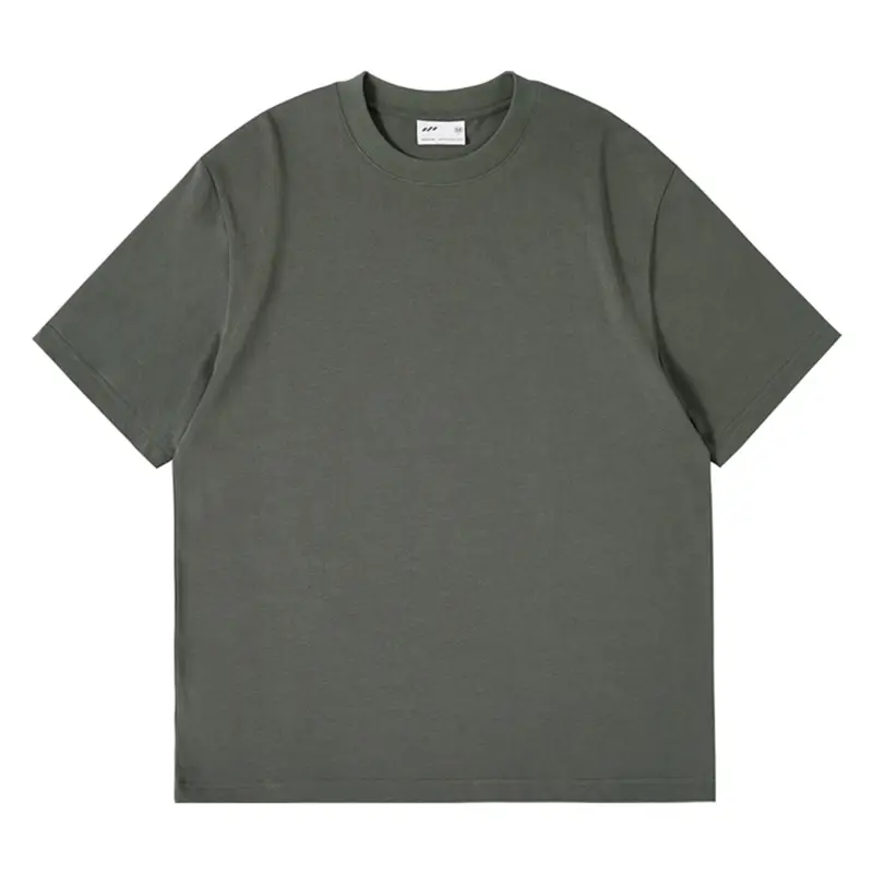 White Cotton Drop Shoulder T-Shirt Blank Solid Round Neck - Image 3