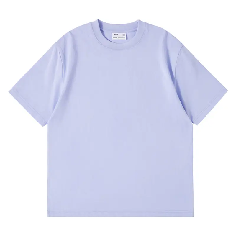 White Cotton Drop Shoulder T-Shirt Blank Solid Round Neck - Image 8