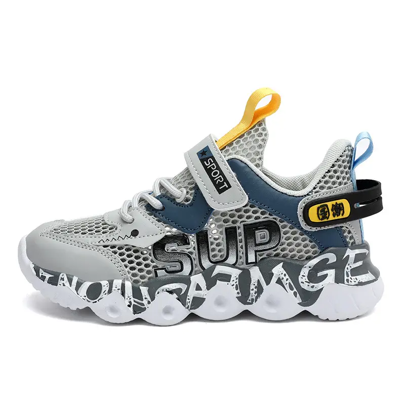 Boys' Mesh Running Shoes Black Green 2025 Summer - Image 9