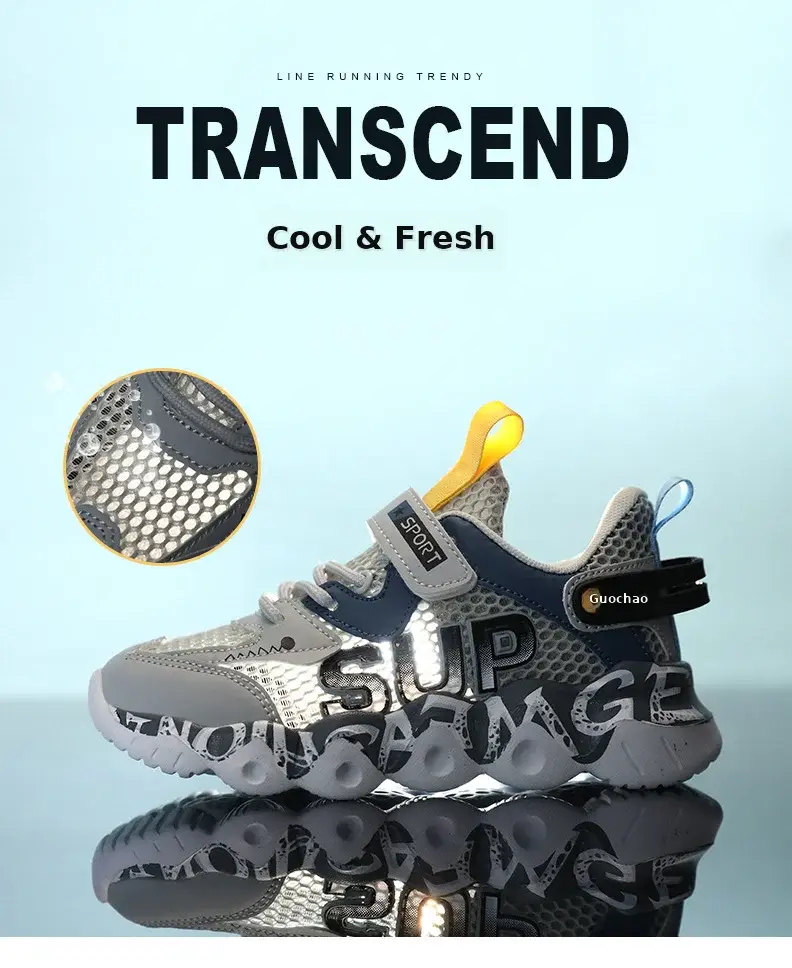 Boys' Mesh Running Shoes Black Green 2025 Summer โ feature 5