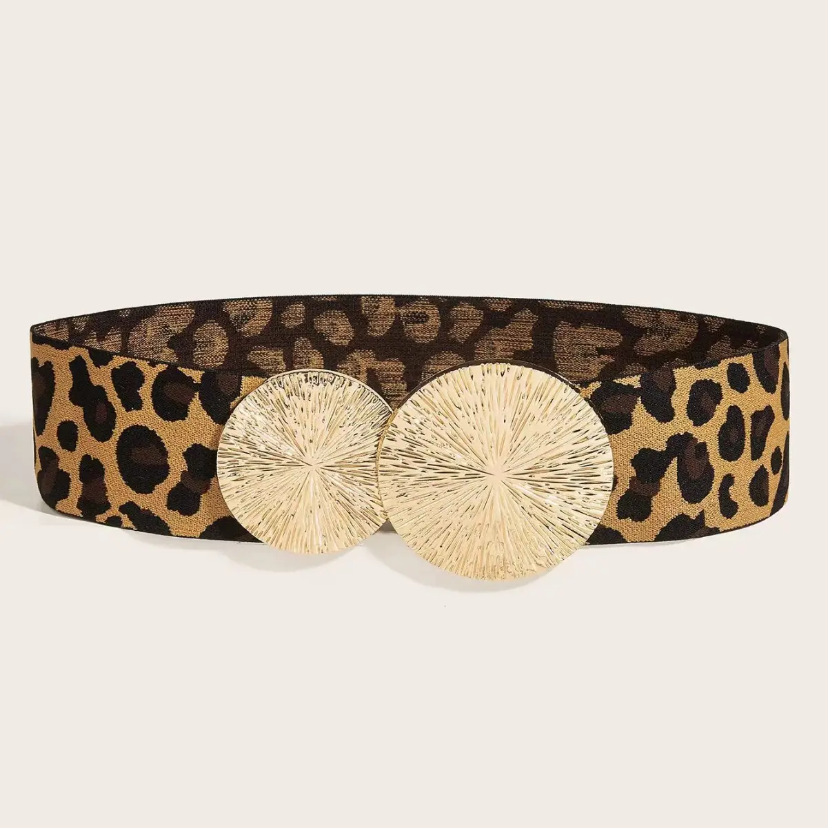 Leopard Print Elastic Waistband Belt for Women - Image 3