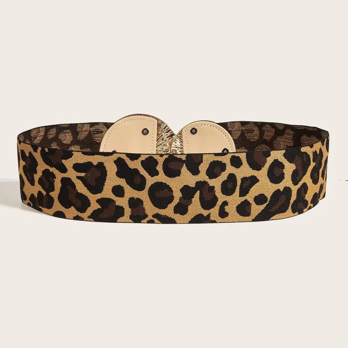 Leopard Print Elastic Waistband Belt for Women - Image 4