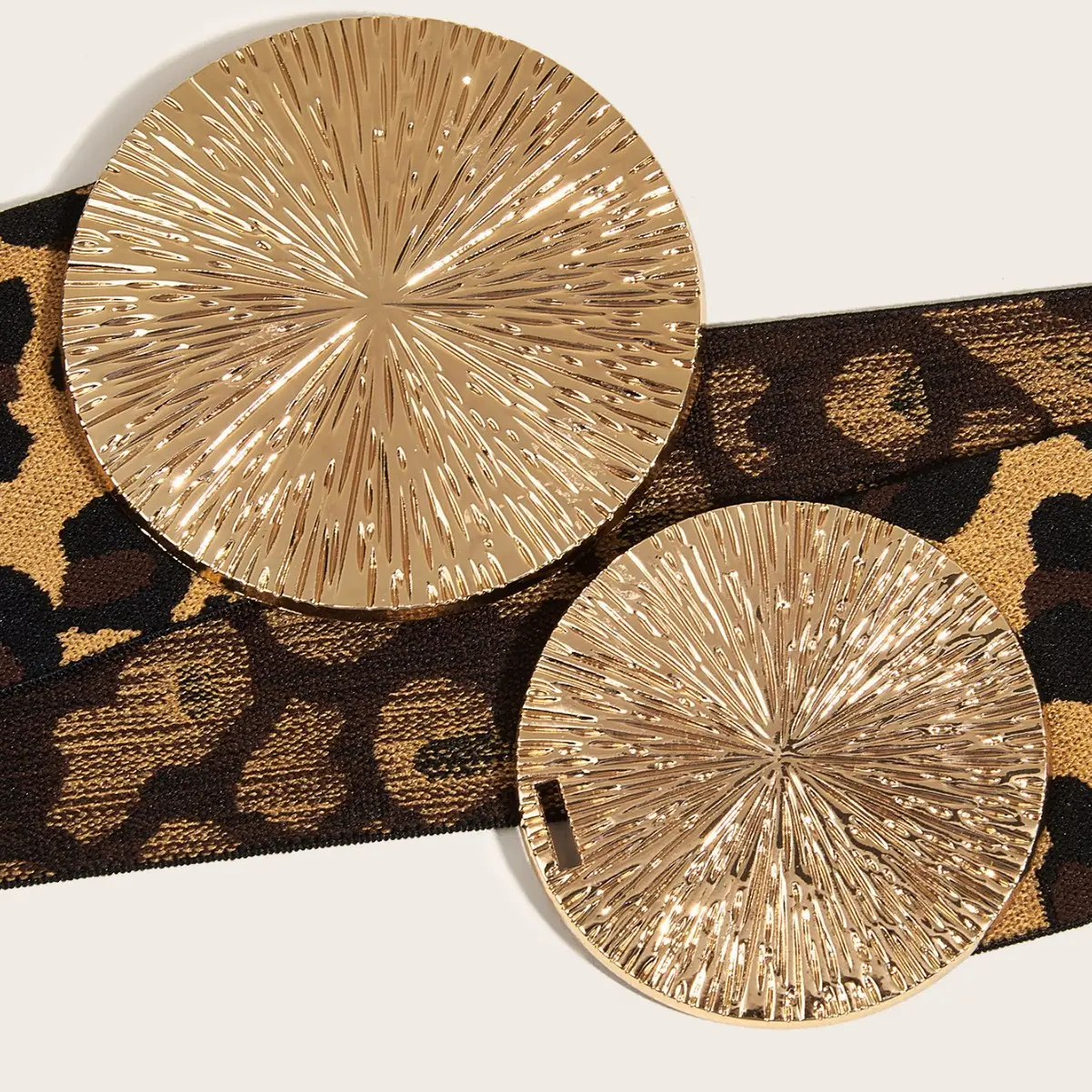 Leopard Print Elastic Waistband Belt for Women - Image 5