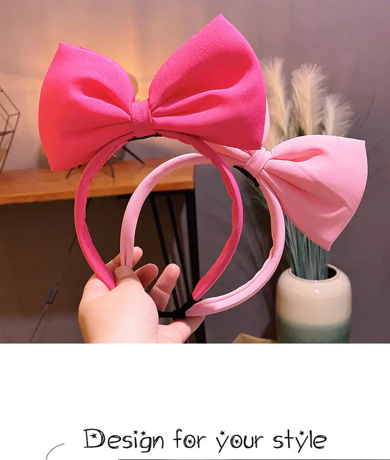 Pink 3D Bow Hairband for Women — feature 3