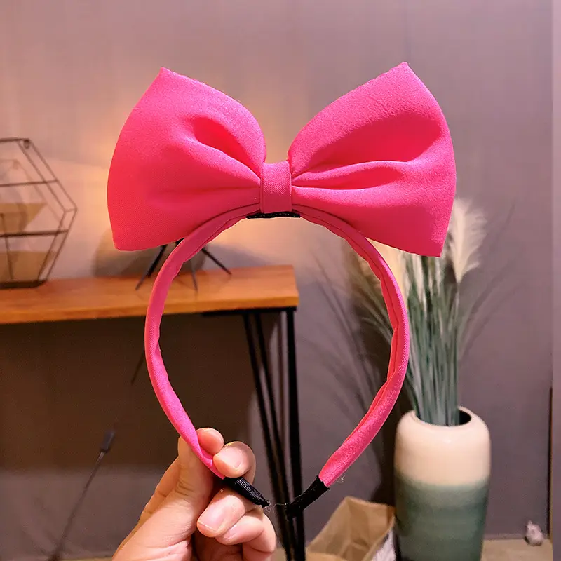 Pink 3D Bow Hairband for Women - Image 3