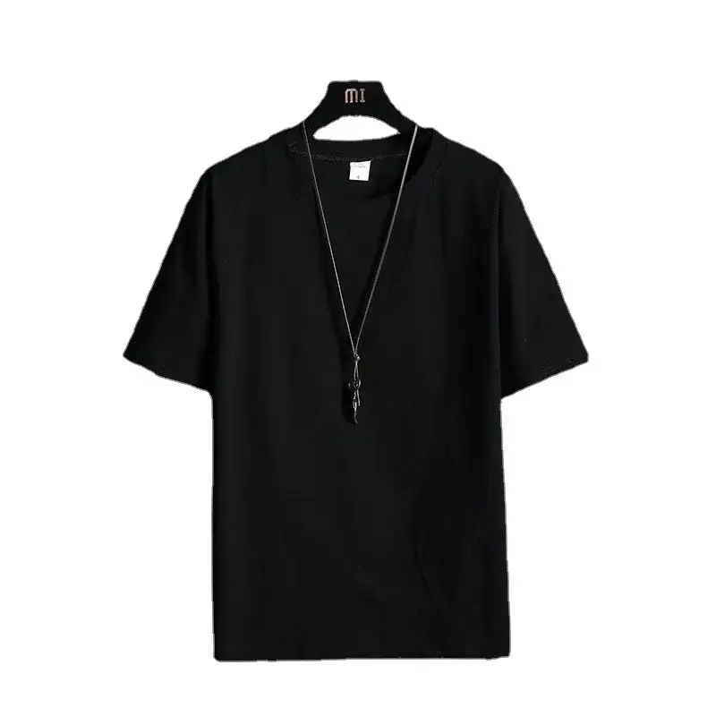 Men Linen Crew Neck T-Shirt Grey Short Sleeve - Image 11