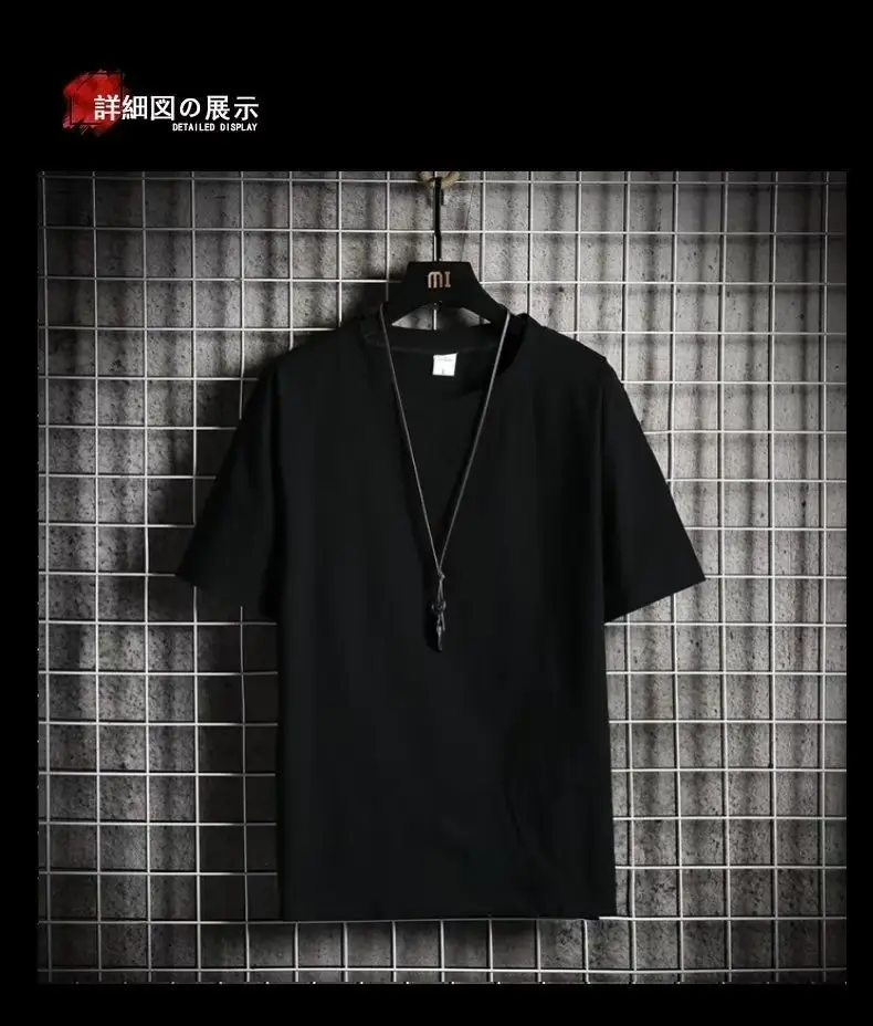 Men Linen Crew Neck T-Shirt Grey Short Sleeve — feature 5