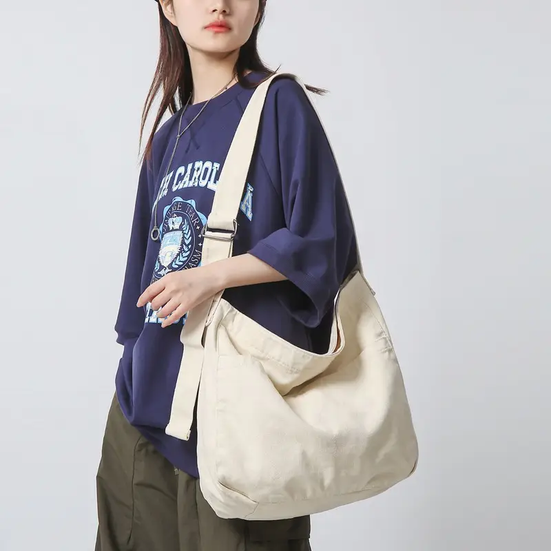 Large Canvas Bag for Men Women Retro Style Shoulder Crossbody - Image 8