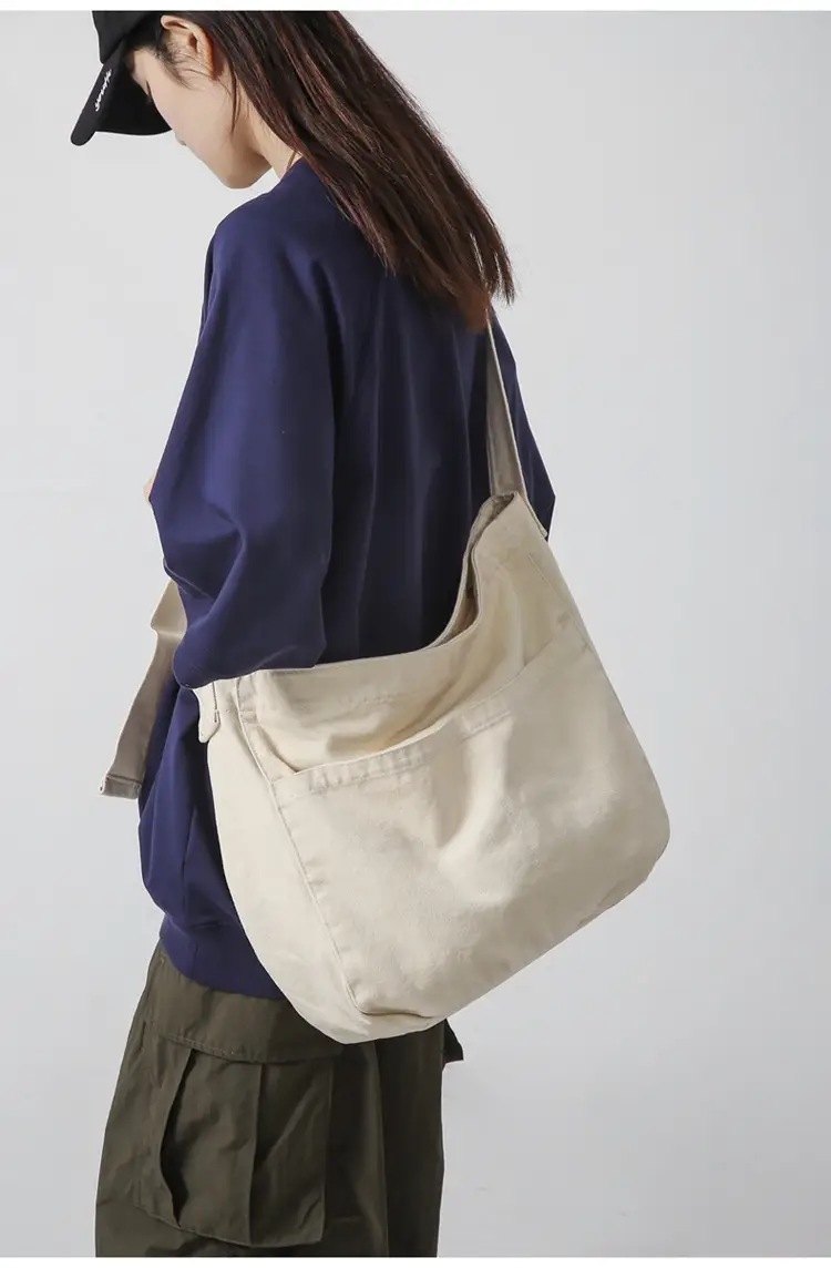 Large Canvas Bag for Men Women Retro Style Shoulder Crossbody — feature 10