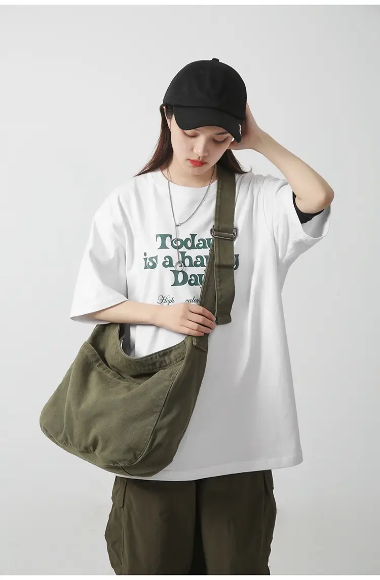 Large Canvas Bag for Men Women Retro Style Shoulder Crossbody — feature 12