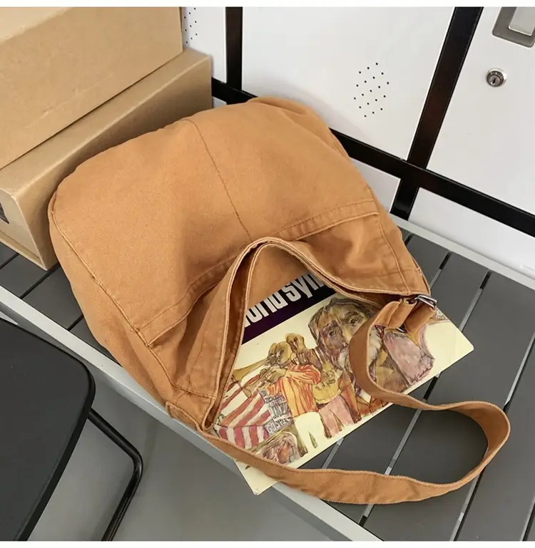 Large Canvas Bag for Men Women Retro Style Shoulder Crossbody — feature 22