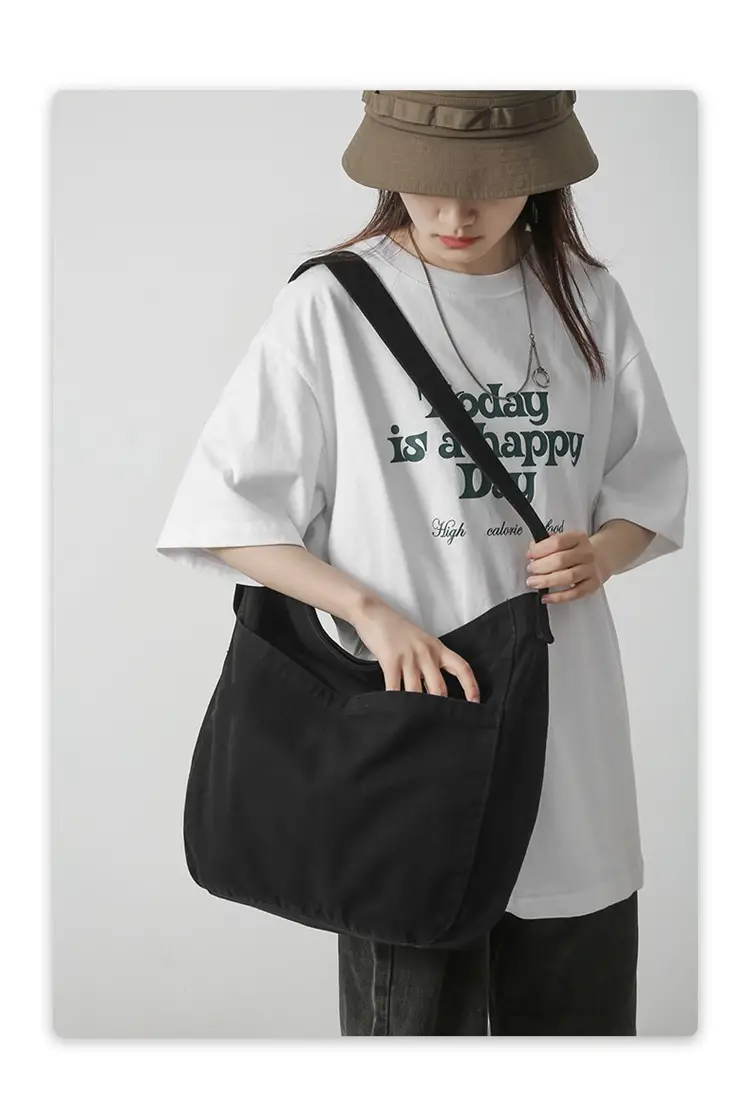 Large Canvas Bag for Men Women Retro Style Shoulder Crossbody — feature 6