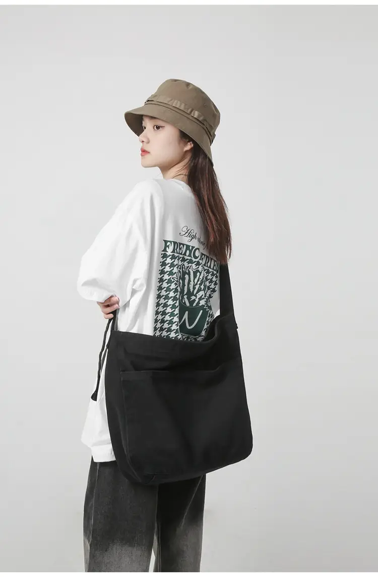Large Canvas Bag for Men Women Retro Style Shoulder Crossbody — feature 8