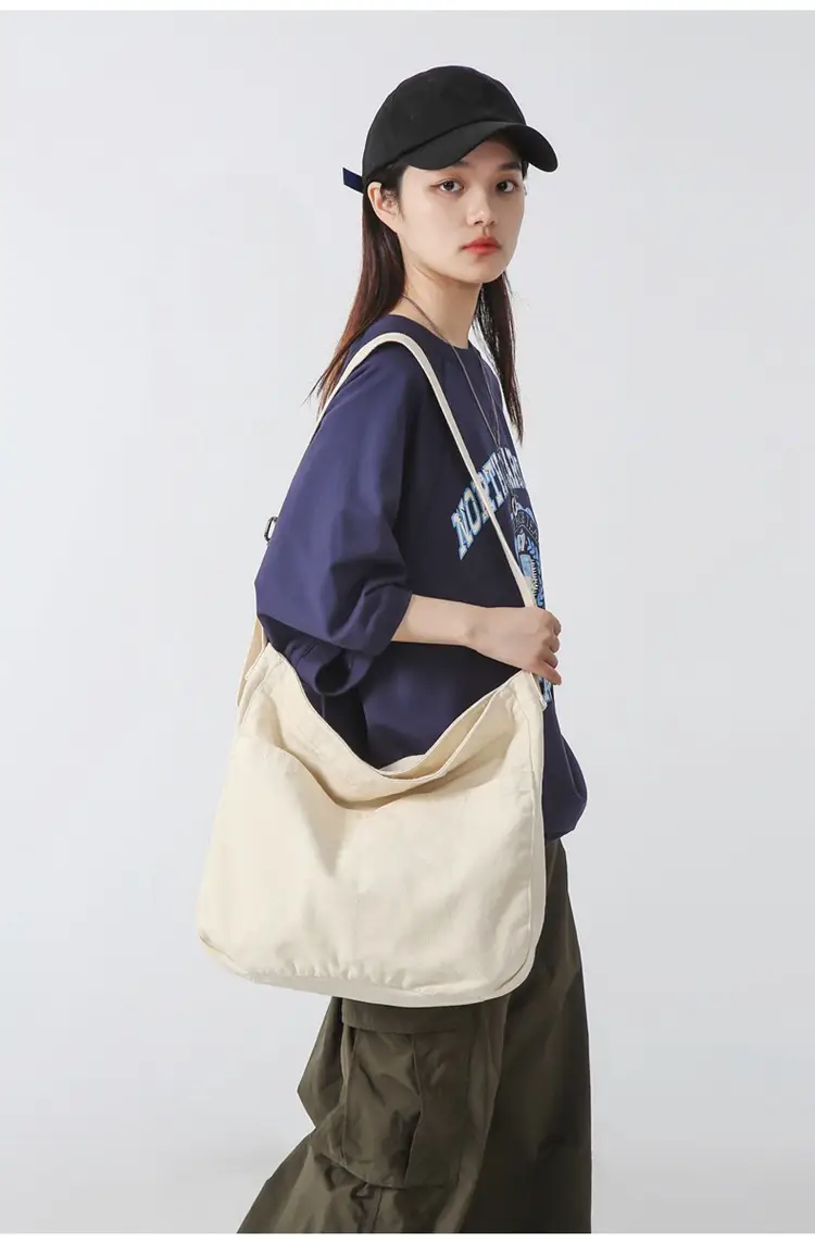 Large Canvas Bag for Men Women Retro Style Shoulder Crossbody — feature 9