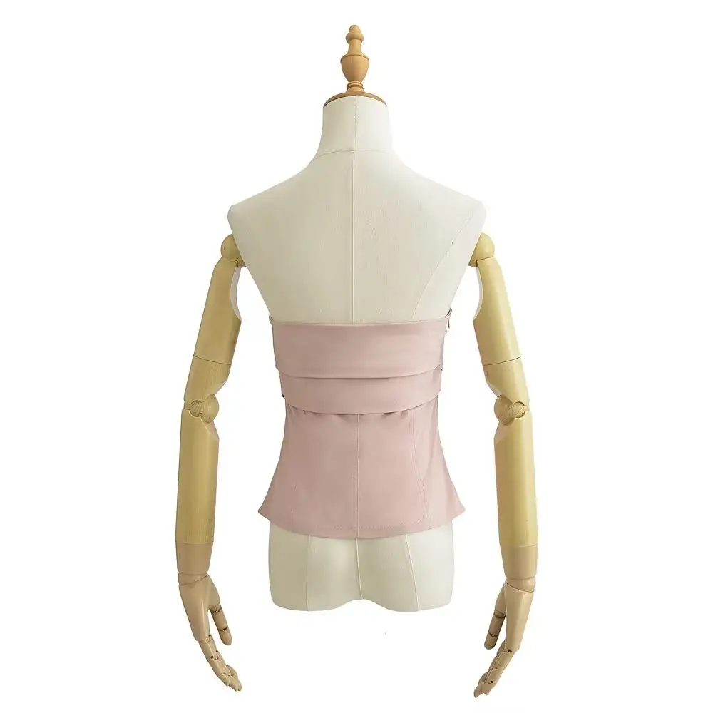 Women's Strapless Solid Color Waist Outer Short Top - Image 7