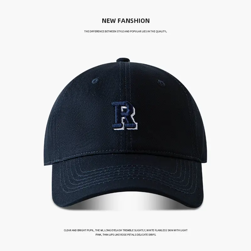Women Letter Embroidered Baseball Cap Maroon Large - Image 3