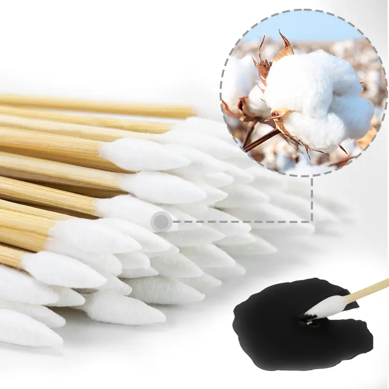 6inch Cotton Swabs Bamboo Stick Makeup Applicators — feature 4
