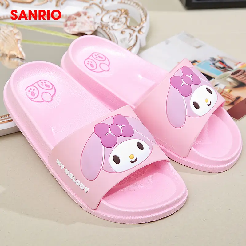 Sanrio Children's Slippers Summer Indoor Home Non-slip New Girls Sandals Student Dormitory Outer Wear Beach Shoes - Image 2