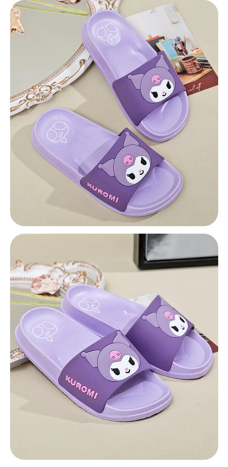 Sanrio Children's Slippers Summer Indoor Home Non-slip New Girls Sandals Student Dormitory Outer Wear Beach Shoes — feature 15