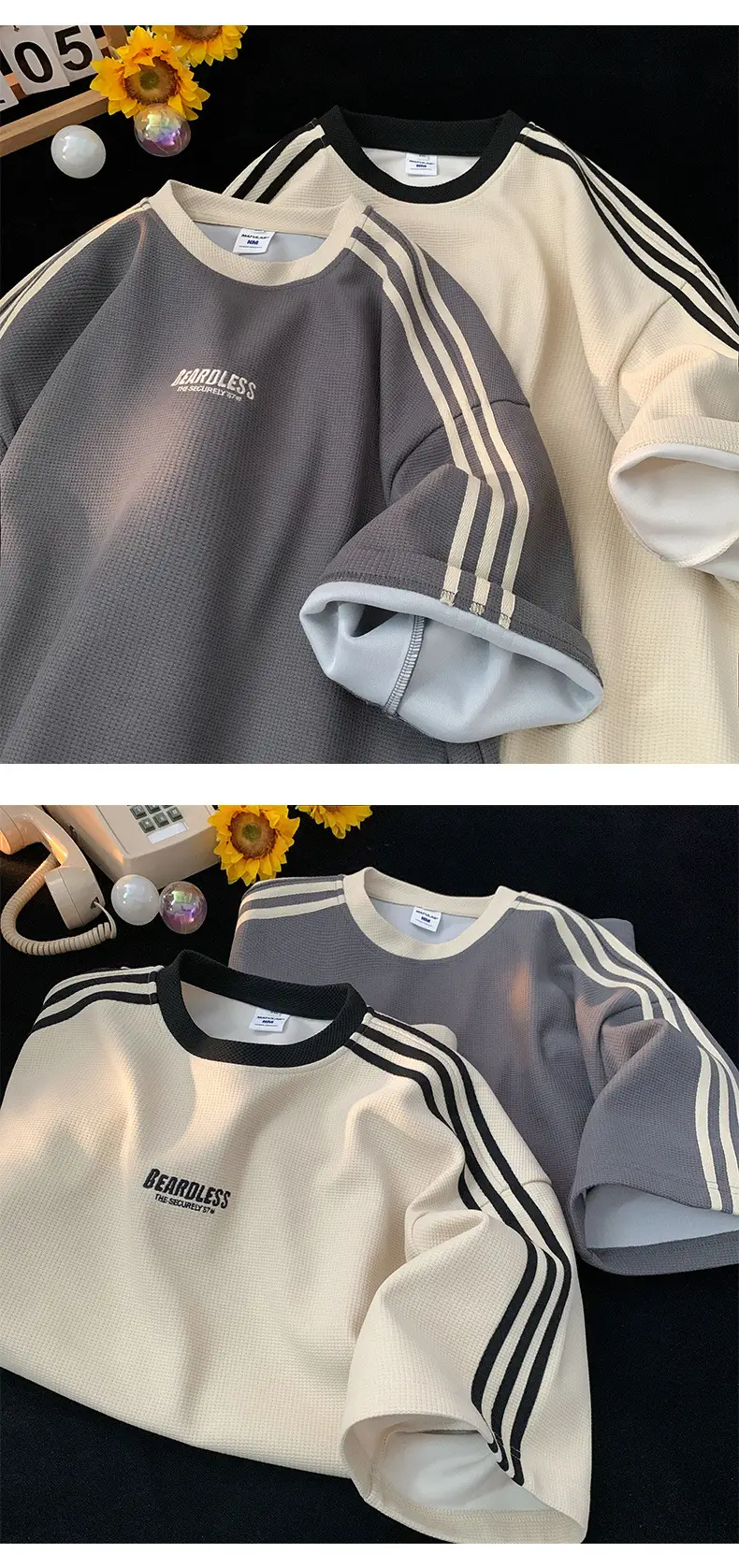 Men Waffle T-Shirt Summer 2023 New Style — feature 10
