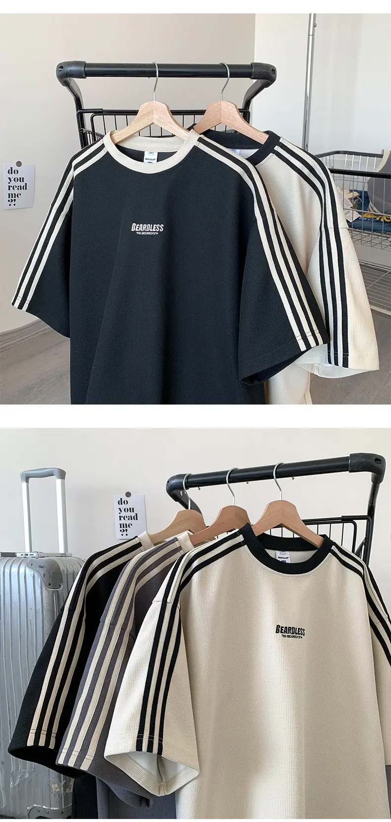 Men Waffle T-Shirt Summer 2023 New Style — feature 12