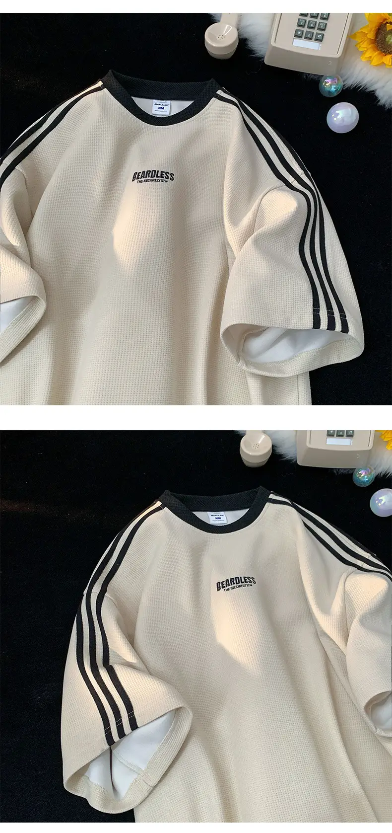 Men Waffle T-Shirt Summer 2023 New Style — feature 4