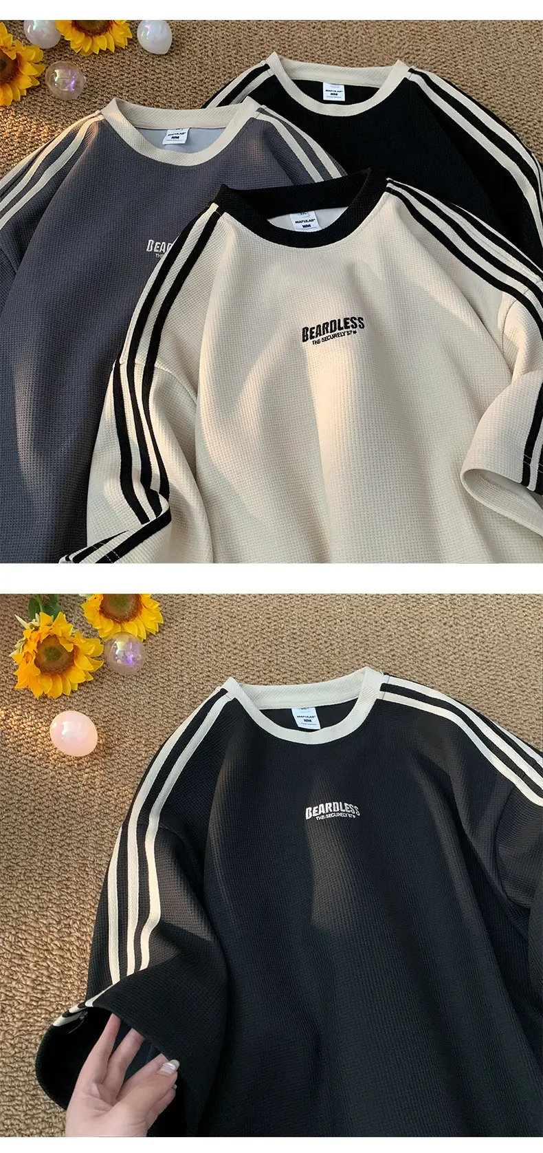 Men Waffle T-Shirt Summer 2023 New Style — feature 6