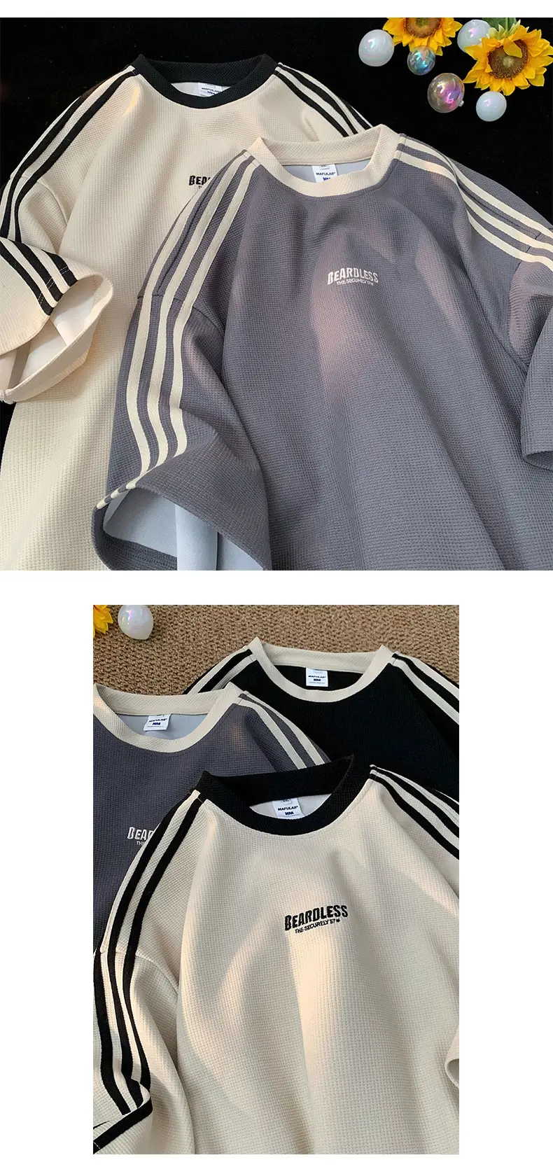 Men Waffle T-Shirt Summer 2023 New Style — feature 7
