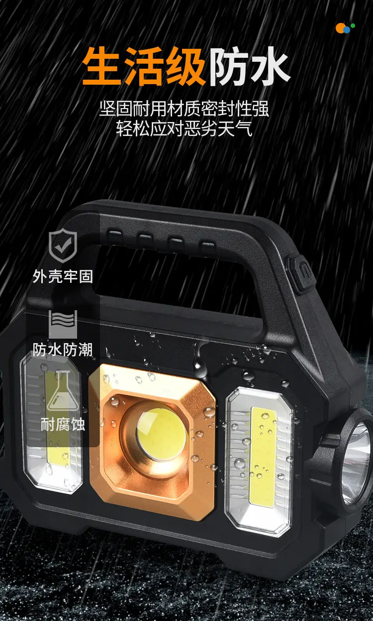 Portable Solar Flashlight with 4 LED Lights β feature 14
