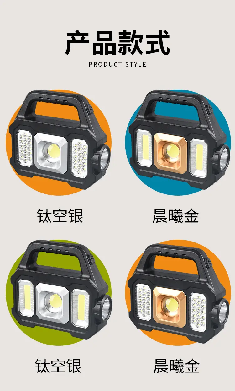 Portable Solar Flashlight with 4 LED Lights β feature 16