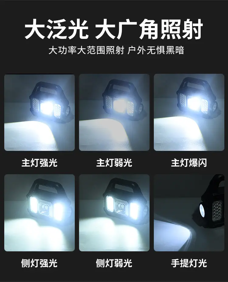 Portable Solar Flashlight with 4 LED Lights β feature 6