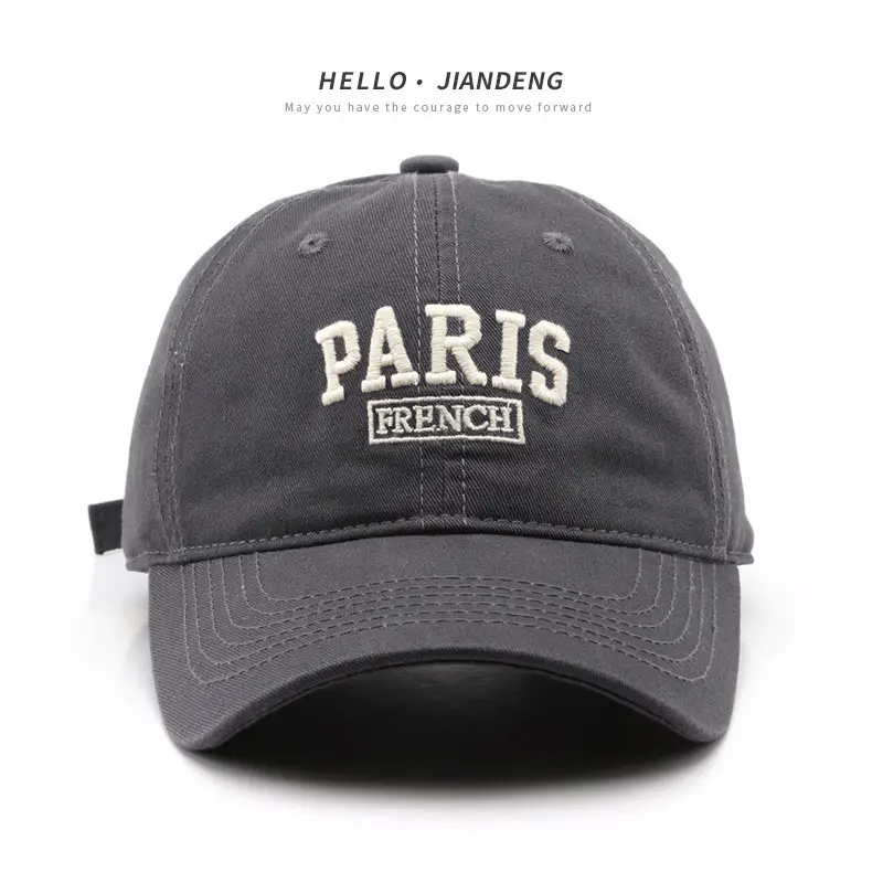 Men Paris Fashion Cap Navy Embroidered