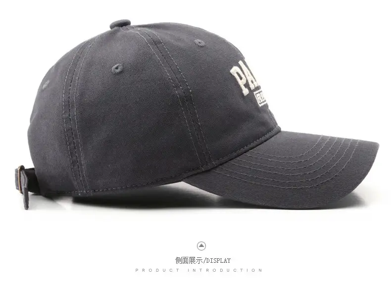 Men Paris Fashion Cap Navy Embroidered — feature 6