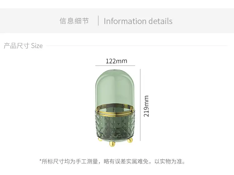 Green Rotating Pen Holder with Gold Base β feature 8