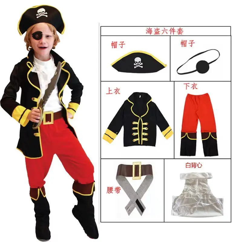 Pirates of the Caribbean Captain Jack Costume for Kids - Image 4