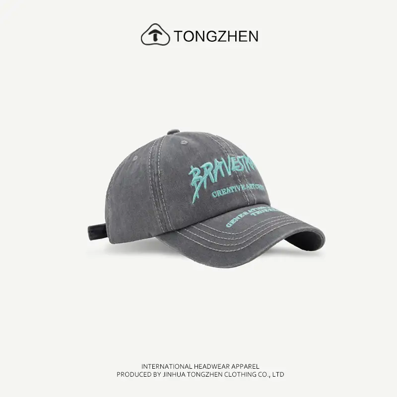 TongZhen Brand Letter Embroidered Washable Cap for Women Men — feature 7
