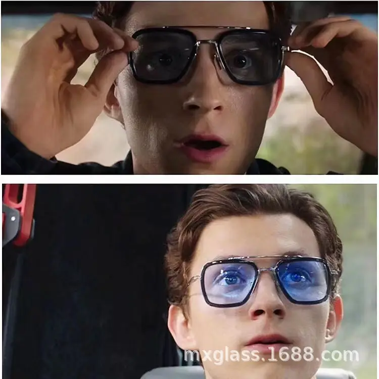 2023 Marvel Double Bridge Sunglasses Brown Anti-Blue Light - Image 10