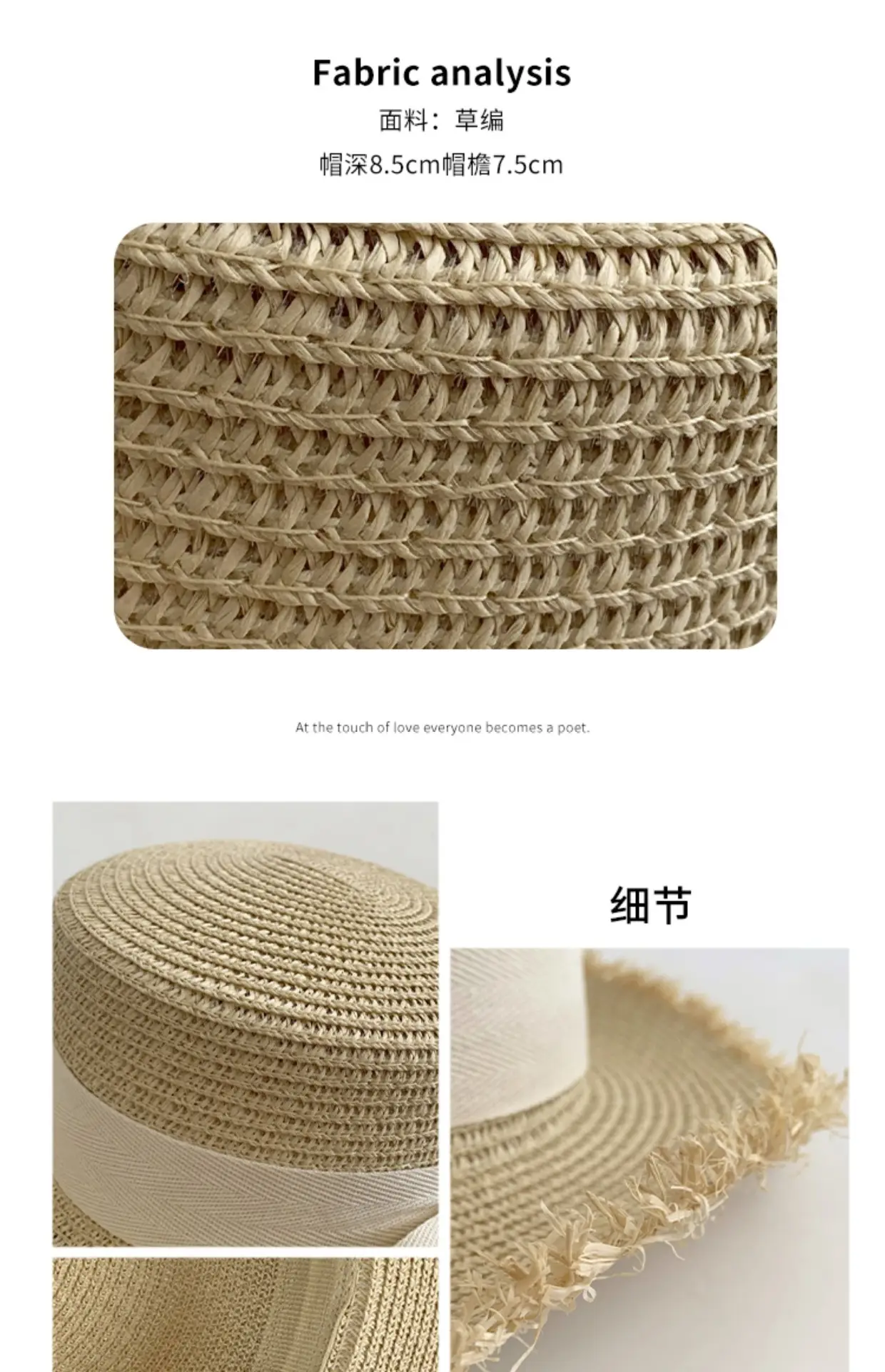 Women Straw Wide Brim Cap Pink Black Bow — feature 8